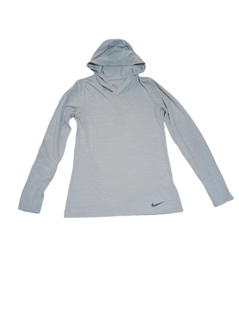 Nike Light Blue Dri-FIT Hooded Long Sleeve Top